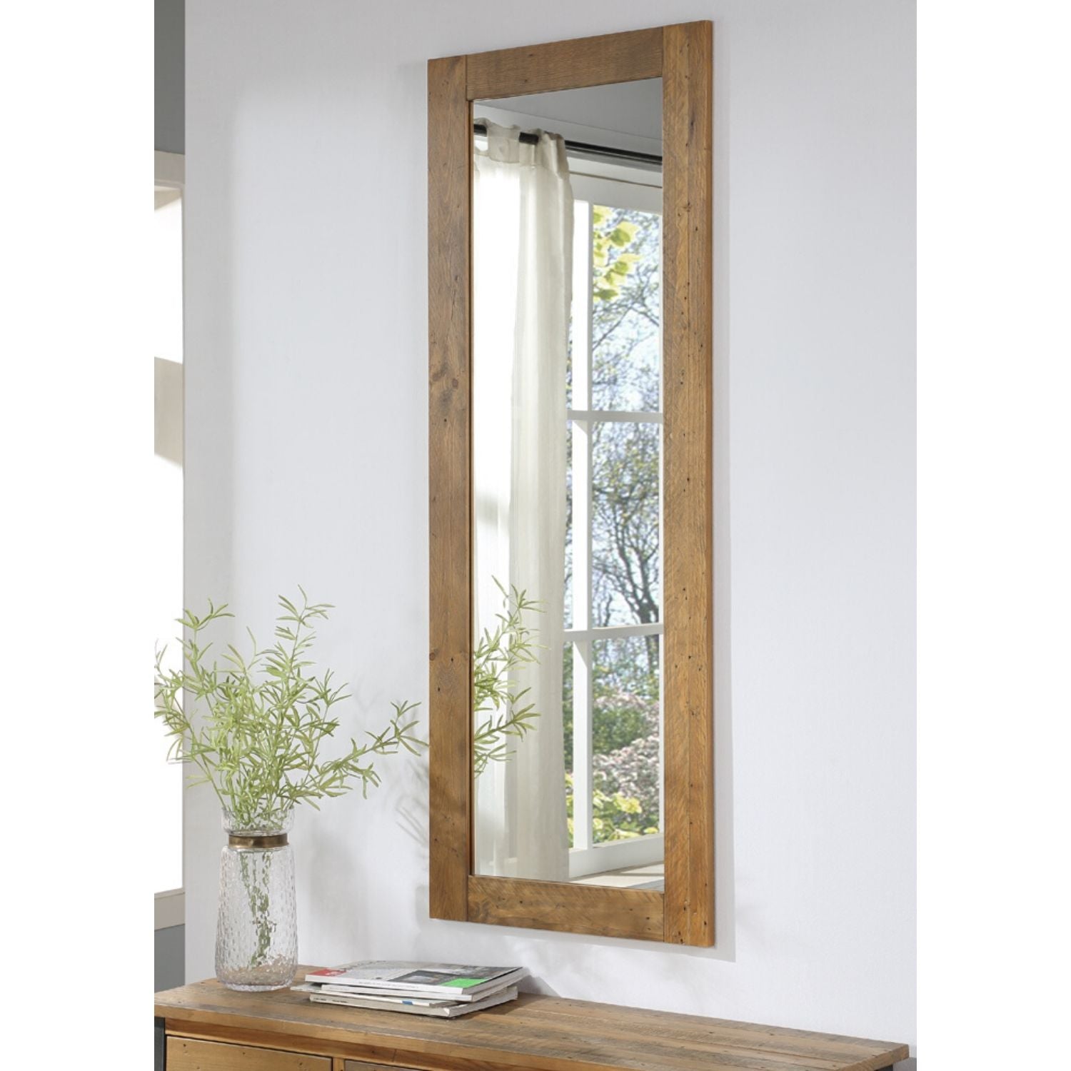 Harringay Reclaimed Wood Long Wall Mirror - The Orchard Home and Gifts
